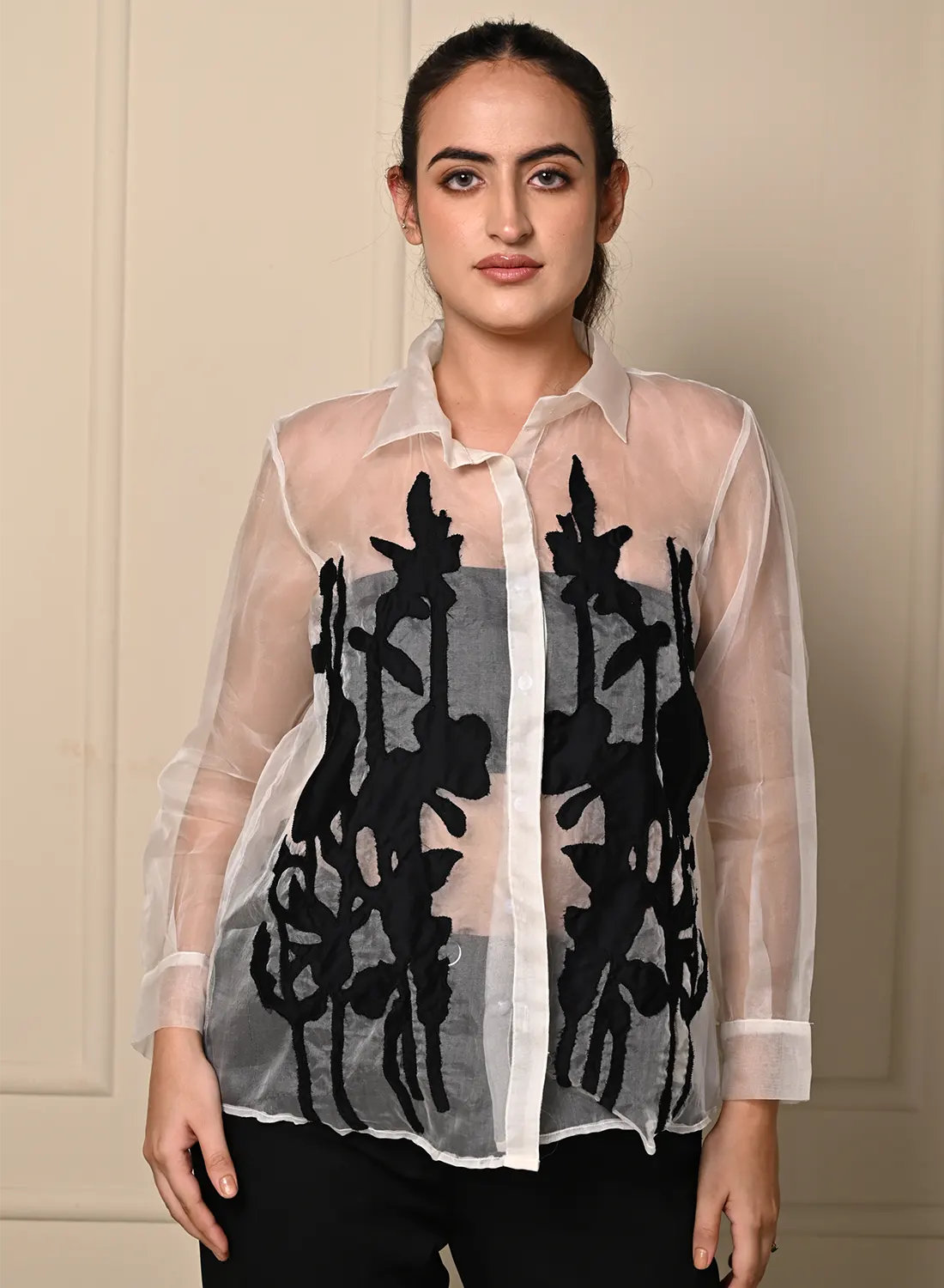 Midnight on Sheer Shirt