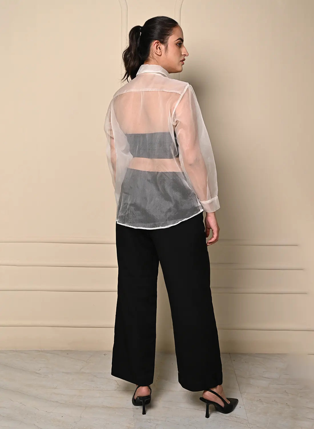 Midnight on Sheer Shirt