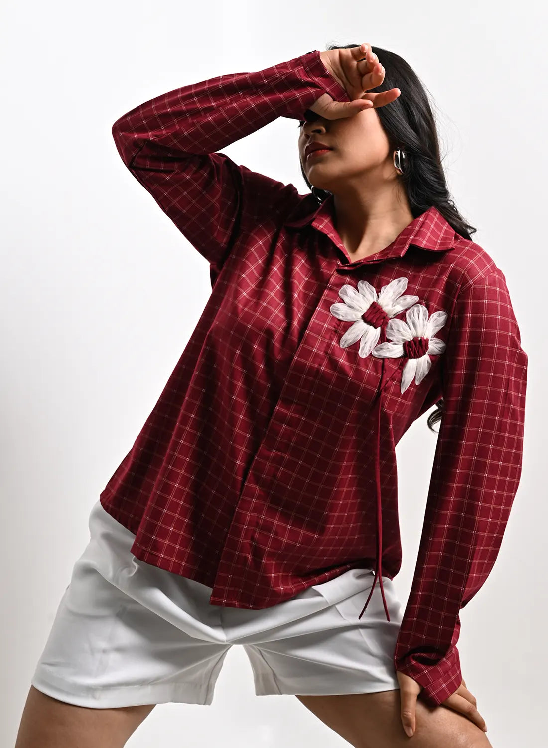 Crimson Bloom Shirt