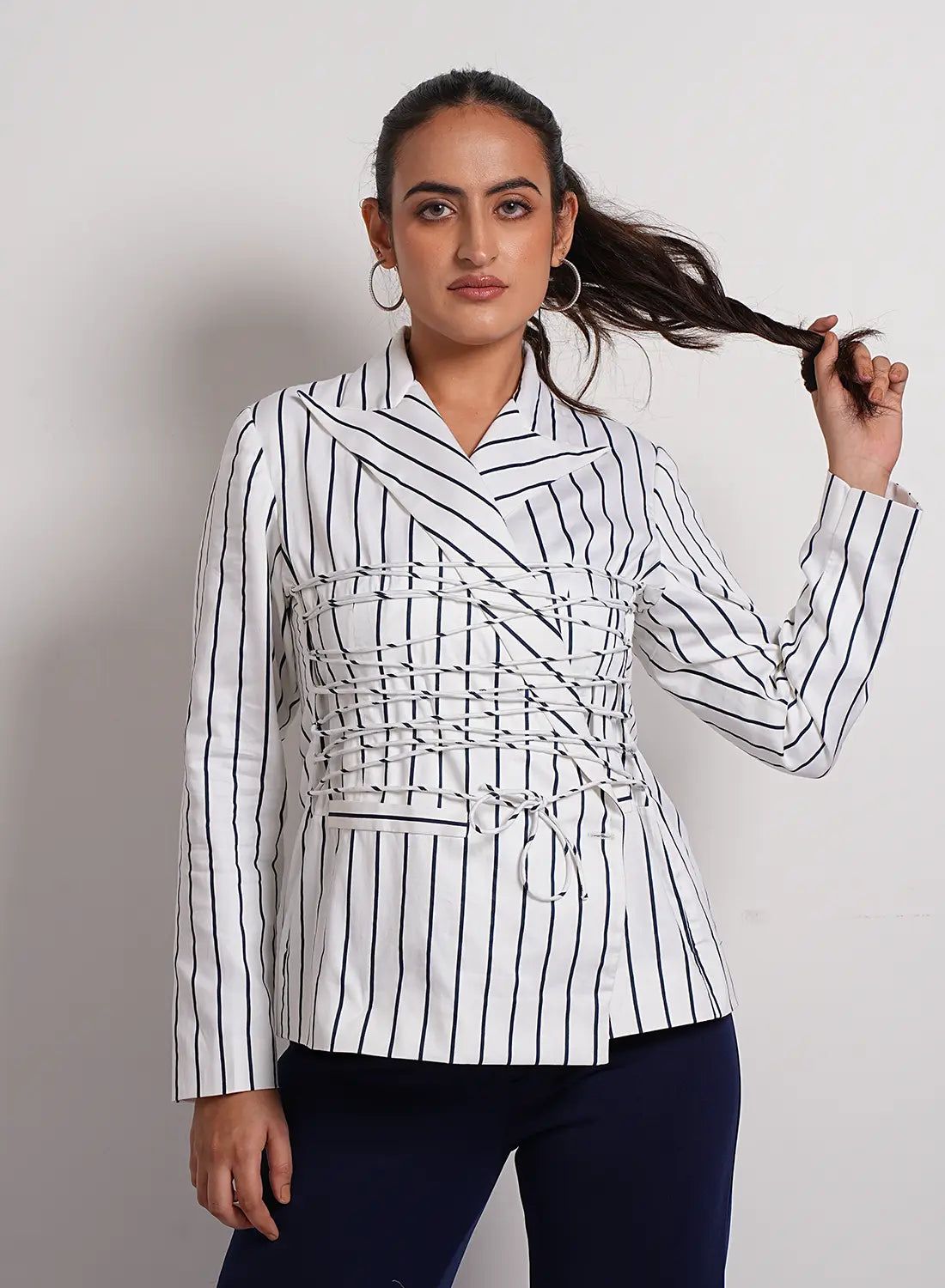 Corset Stripe Blazer