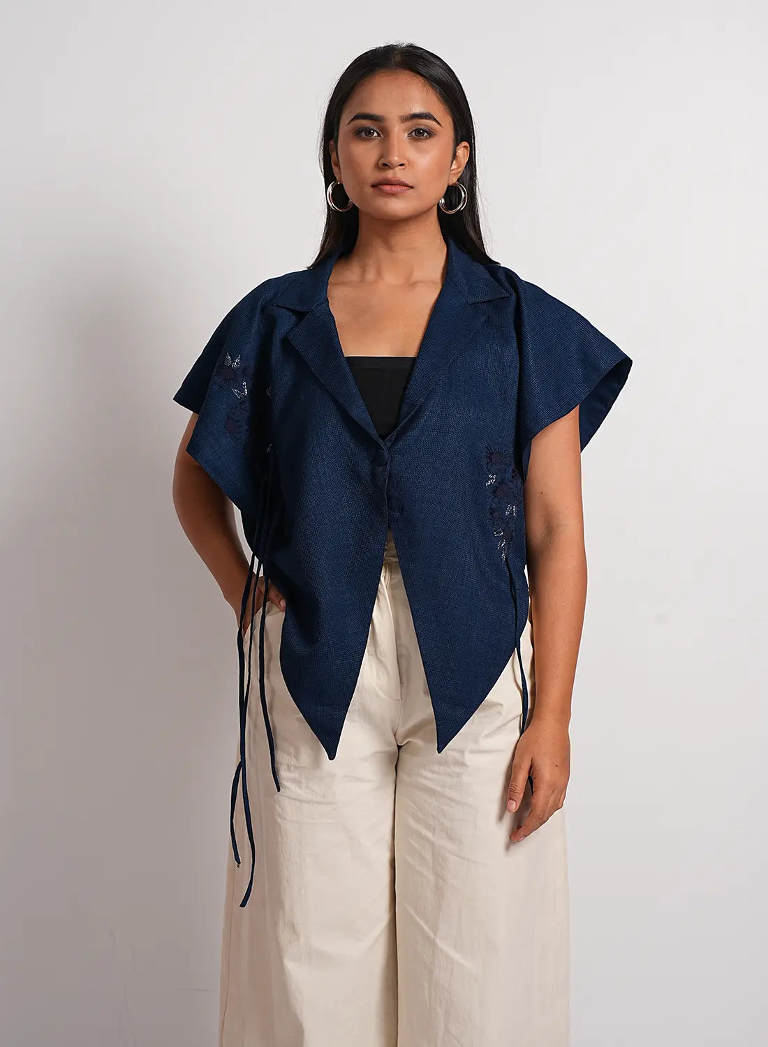 Midnight Bloom Kaftan Coat