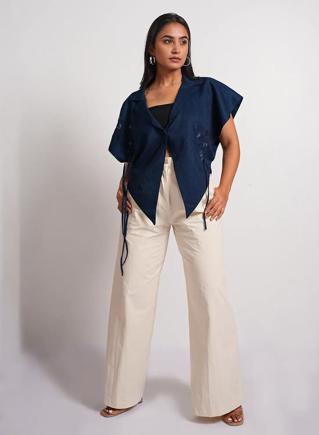 Midnight Bloom Kaftan Coat