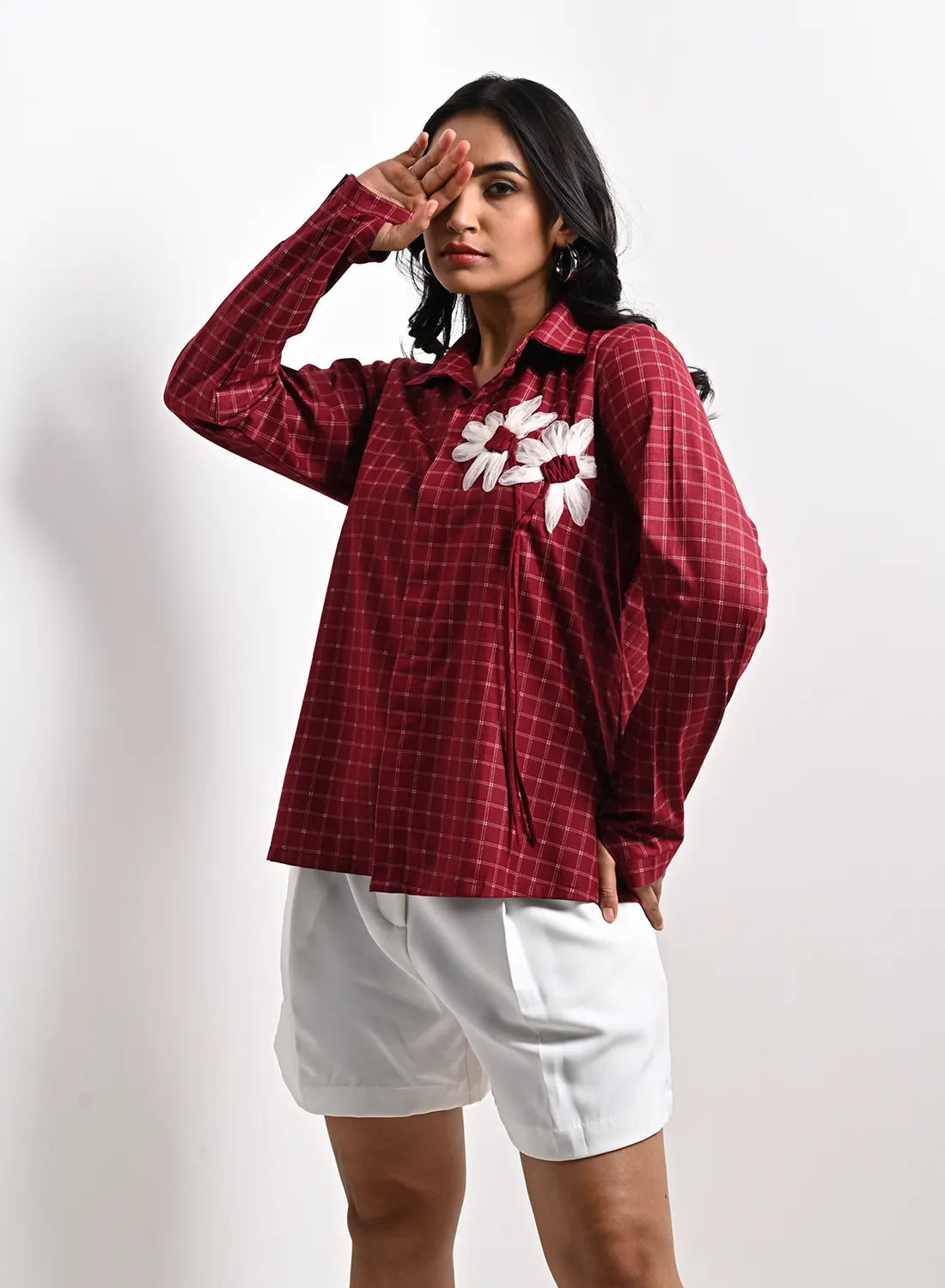 Crimson Bloom Shirt