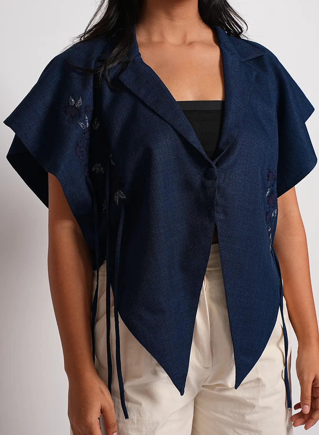 Midnight Bloom Kaftan Coat