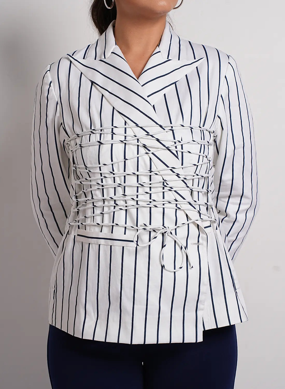 Corset Stripe Blazer