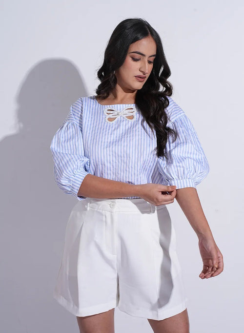 Bow Stripe Shirt