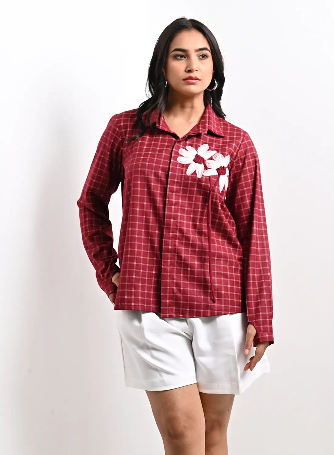 Crimson Bloom Shirt