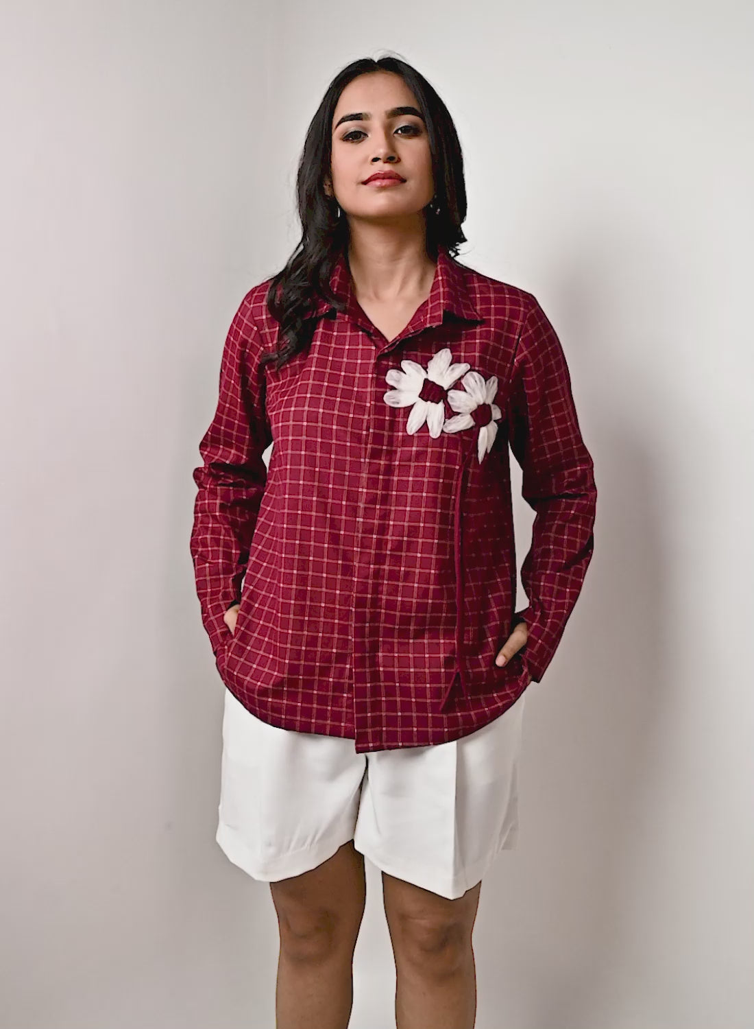 Crimson Bloom Shirt