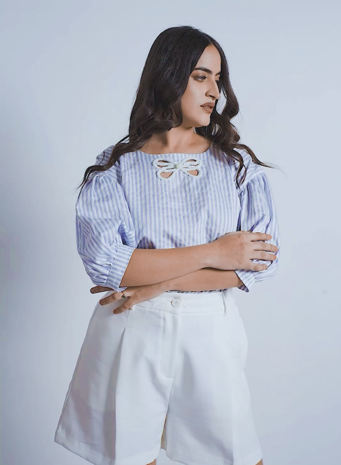 Bow Stripe Shirt