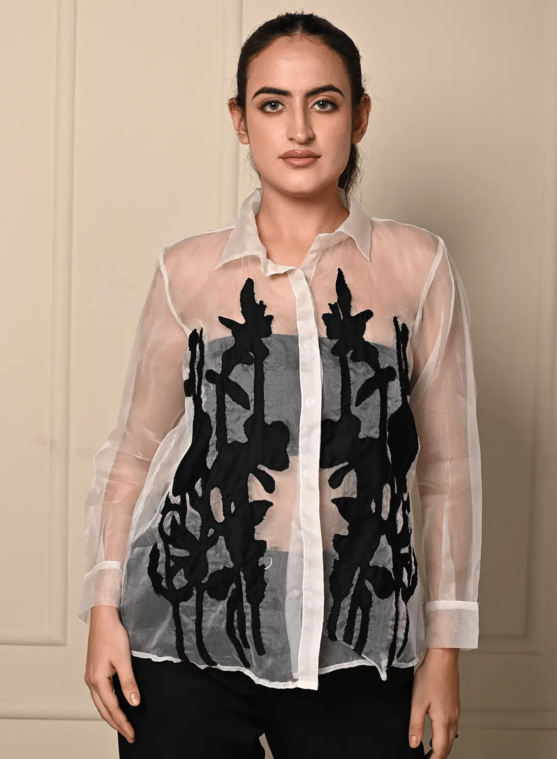 Midnight on Sheer Shirt